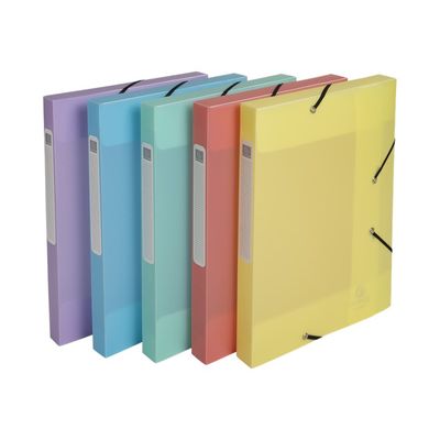 Exacompta Chromaline Pastel - Boîte de classement plastique (livrée à plat) - dos 25 mm - disponible dans différentes couleurs pastels