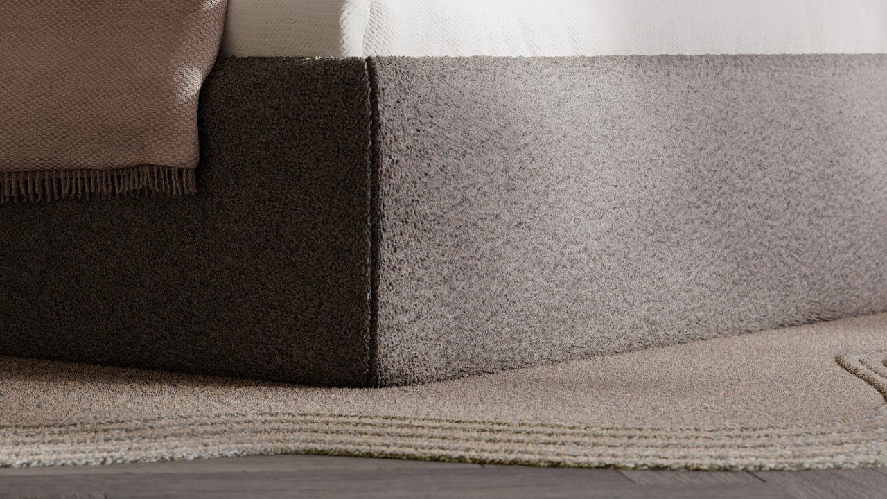 Bed Cove - Fine bouclé liver