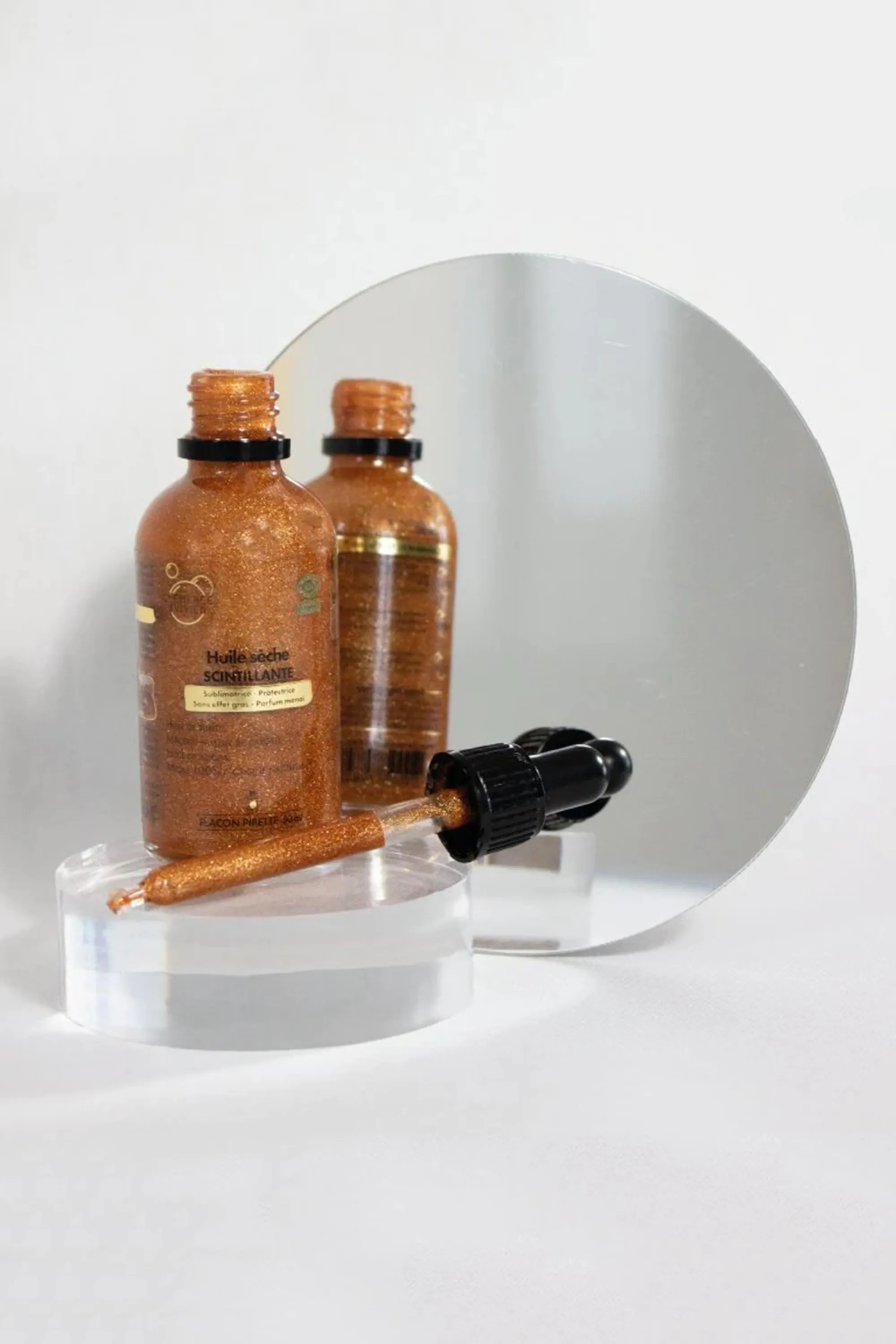 Clémence et Vivien Huile sèche corps scintillante-50 ml