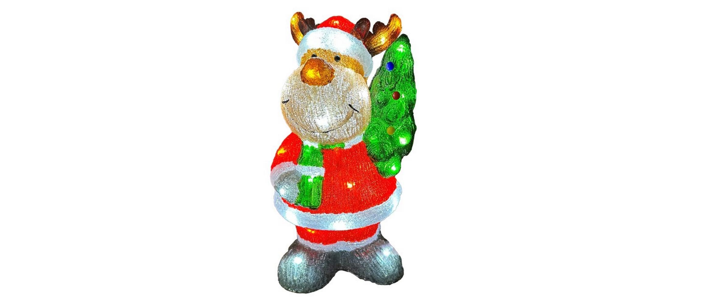 LED Outdoor Acryl Rentier 16 cm x 18 cm x 34 mLED-Figur