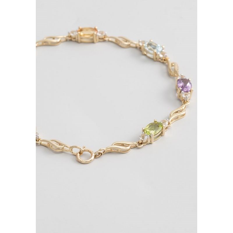 Bracelet Or Jaune et Pierres Précieuse