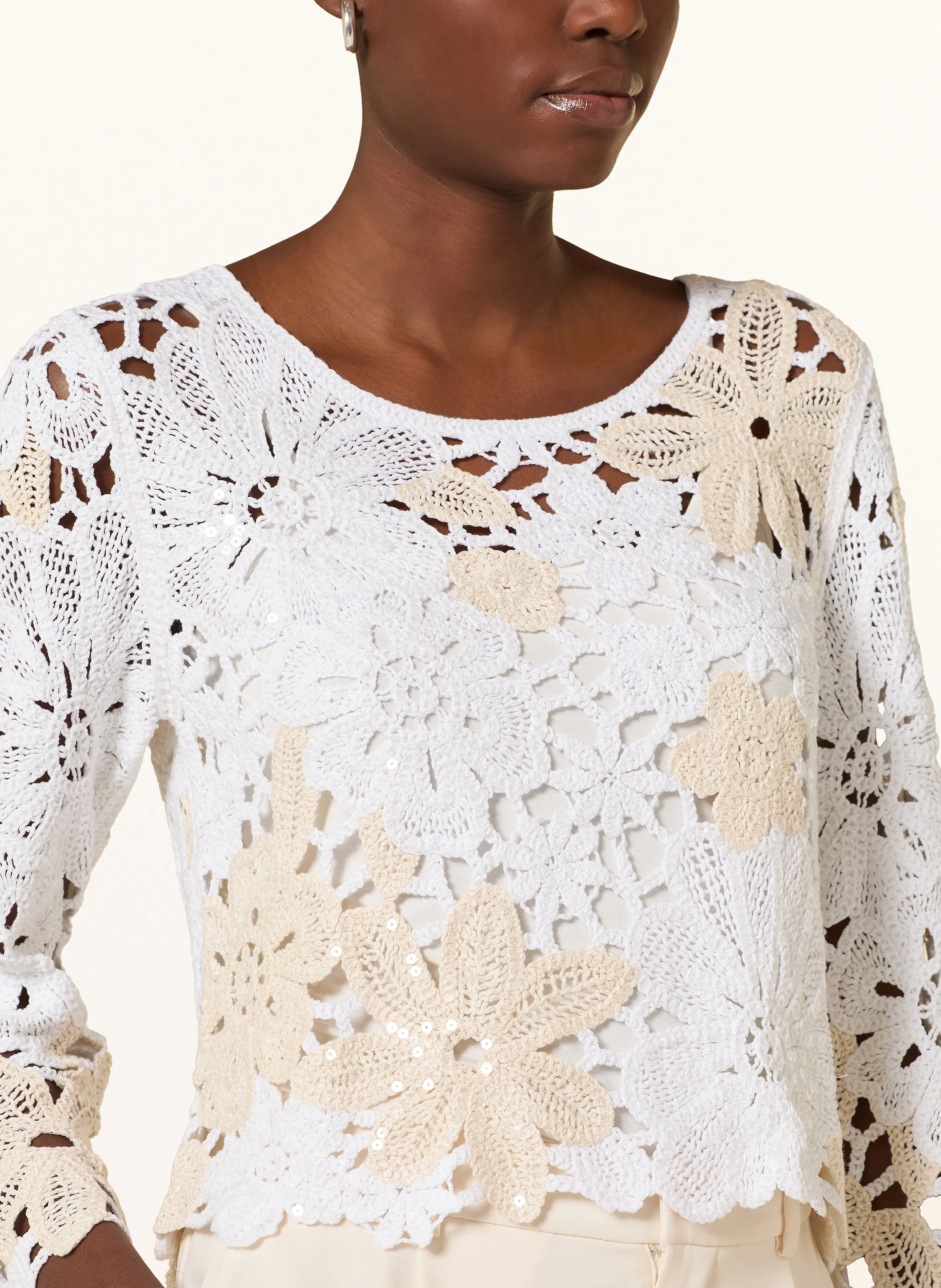 monari Pullover mit Pailletten