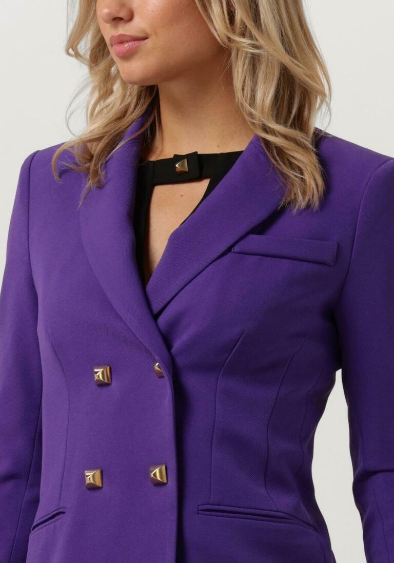ACCESS paarse access blazer double-breasted blazer with stud
