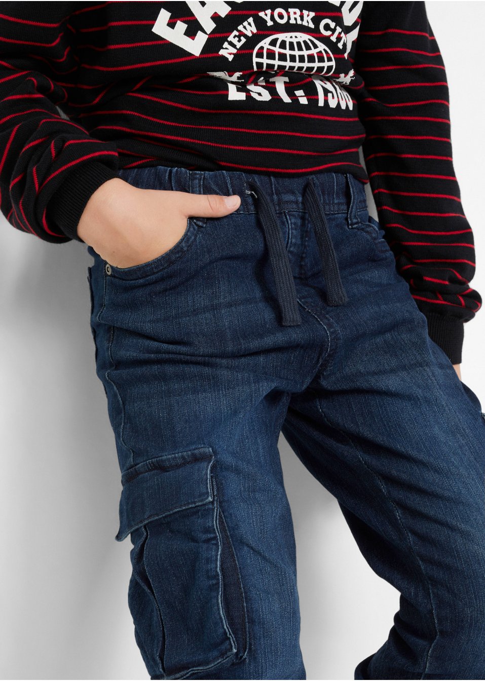 Jean taille extensible garçon, Slim Fit
