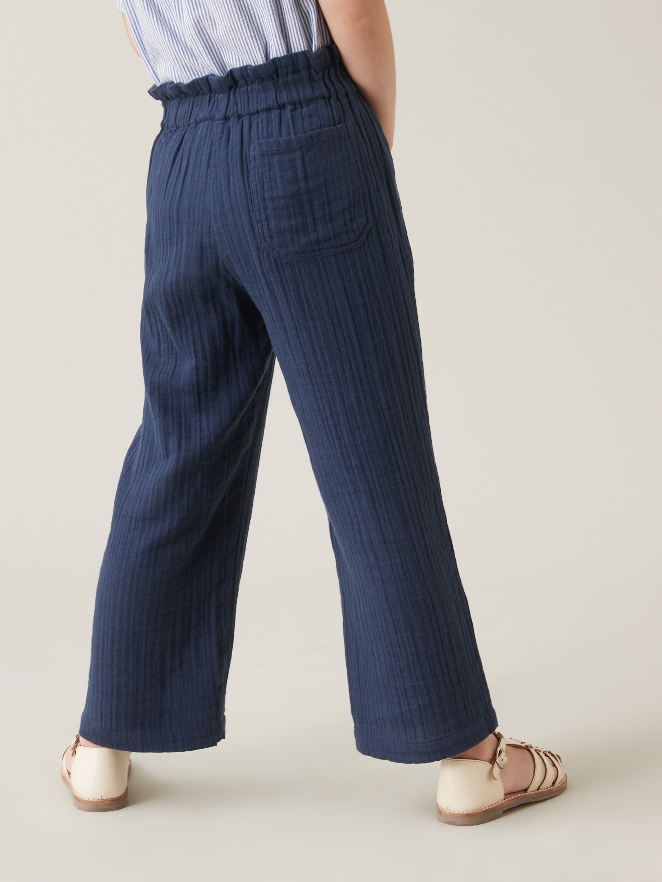 Pantalon en gaze de coton Fille