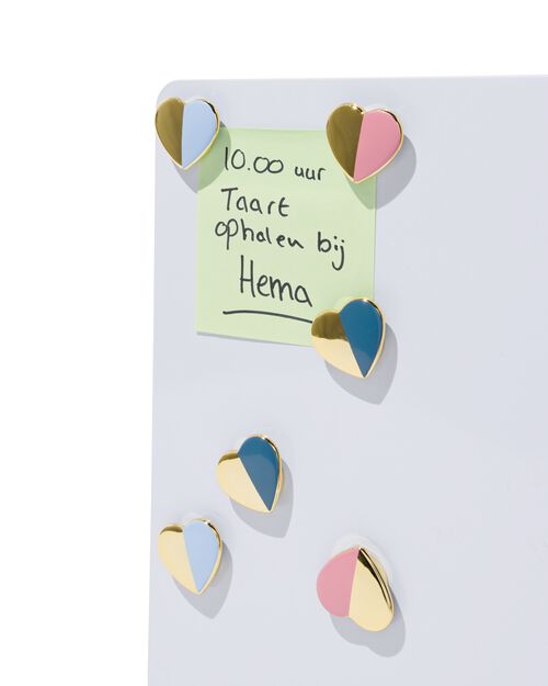 6 magnets coeurs 3 cm