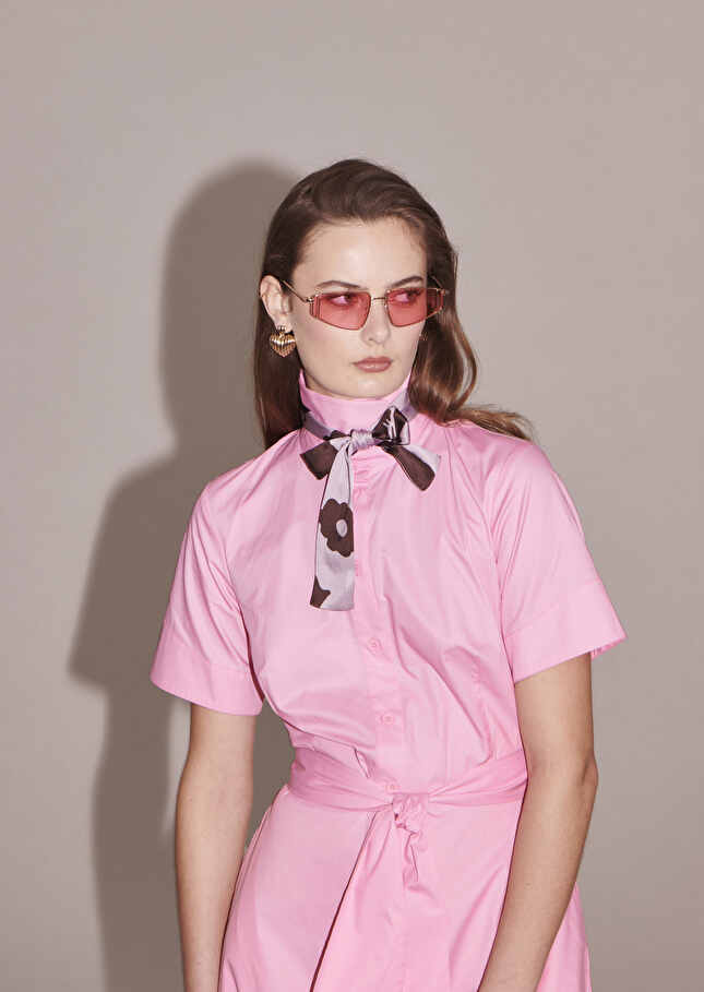 Robe Retronierose en popeline