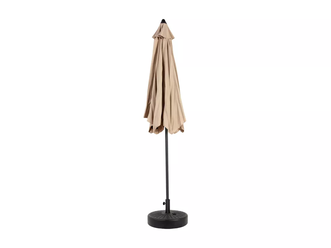 Parasol déporté pour balcon jardin plage - en acier et 100% tissu polyester - Sans Base - 264x264x250cm - Kaki