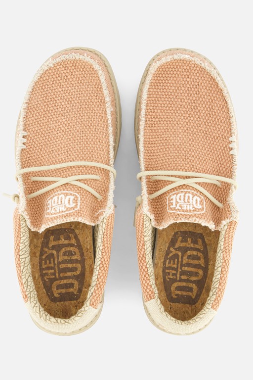 HEYDUDE Wally Braided Instappers rood Canvas