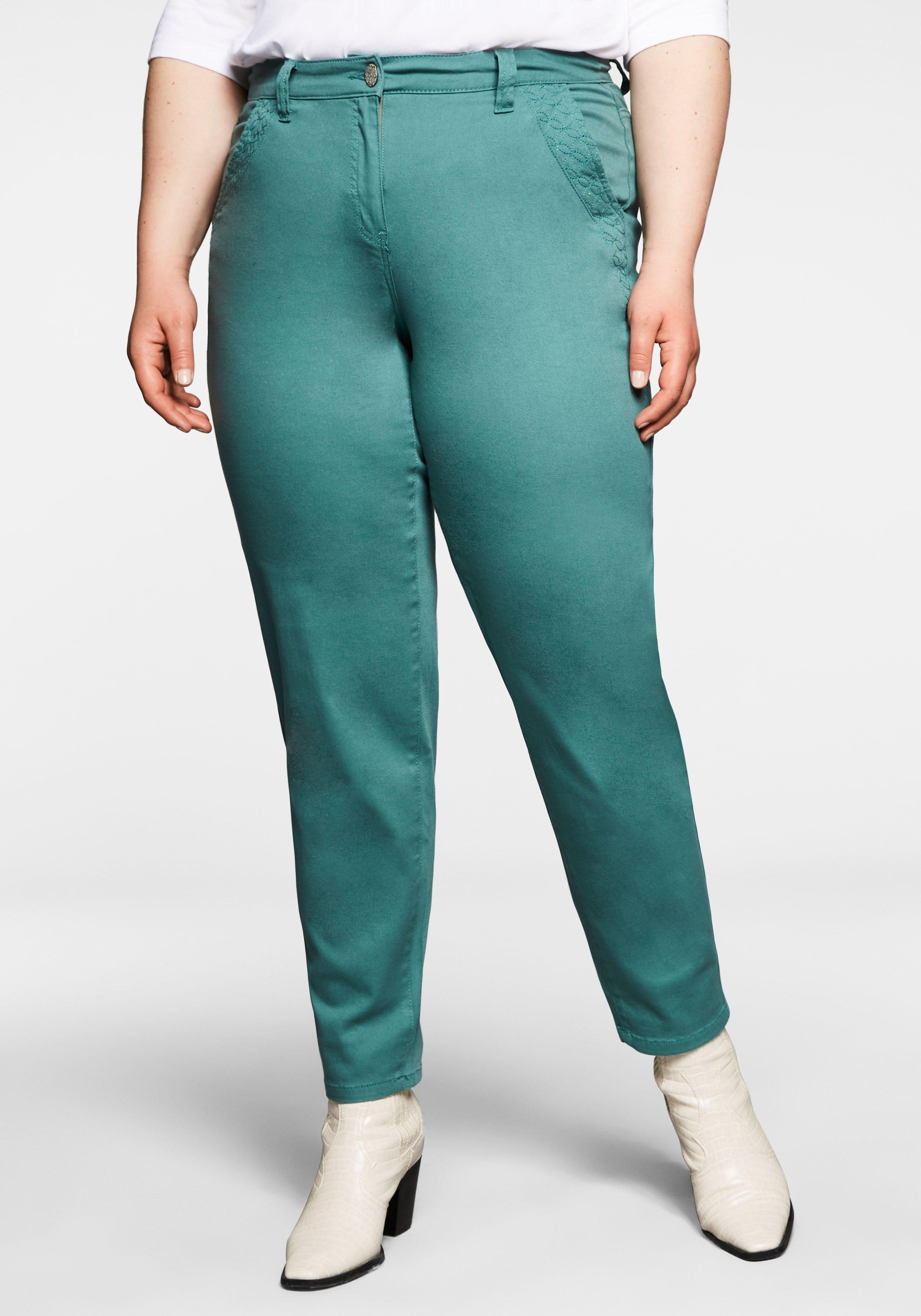 Hose im Mom-Schnitt mit High-Waist-Bund