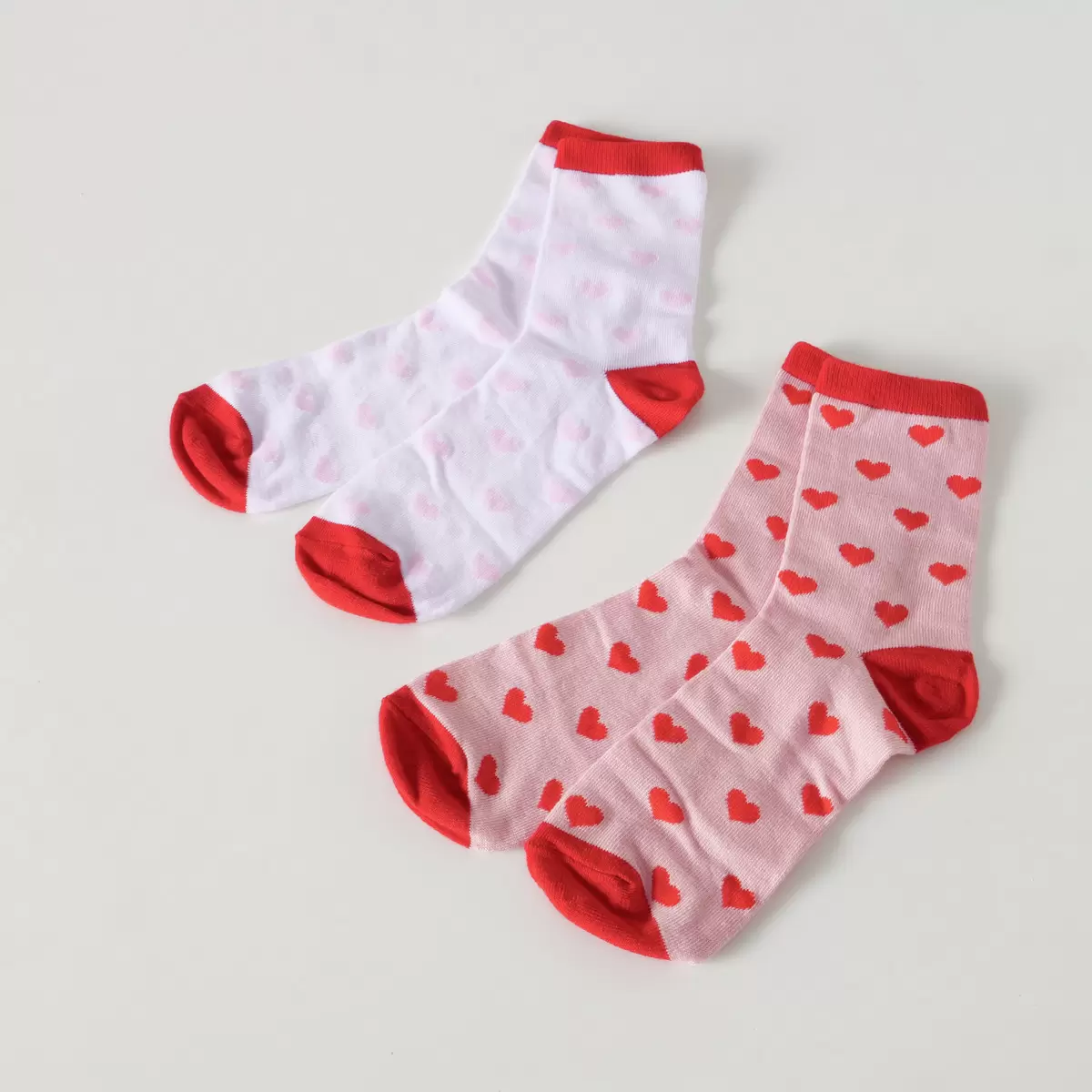 Socken Geschenk-Set Simel rosa,rot,weiss