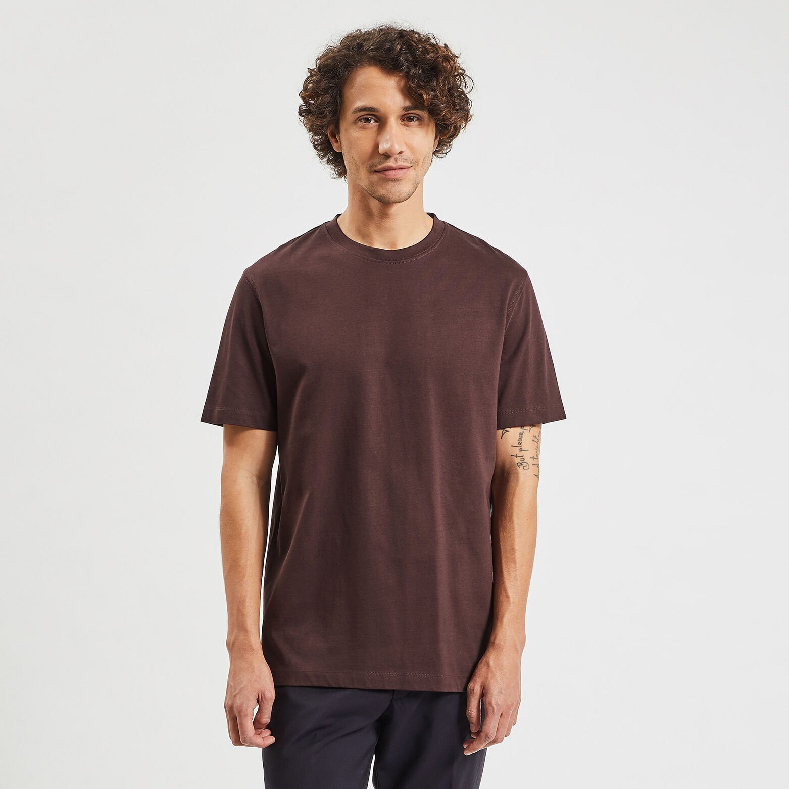 Tee shirt 'le parfait by JULES' coton issu de l'ag Marron
