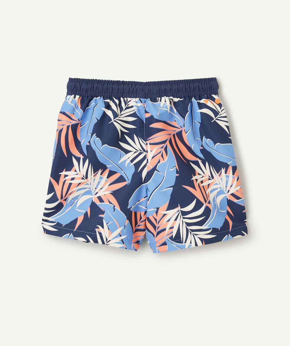 SHORT DE BAIN GARÇON EN FIBRES RECYCLÉ IMPRIMÉ FEUILLES