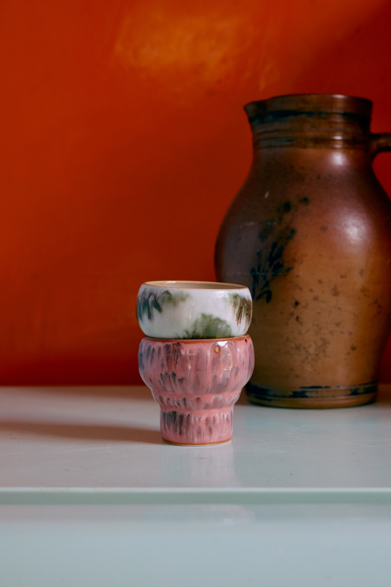 Servies 70's Ceramics Lungo mok Expression - set van 2