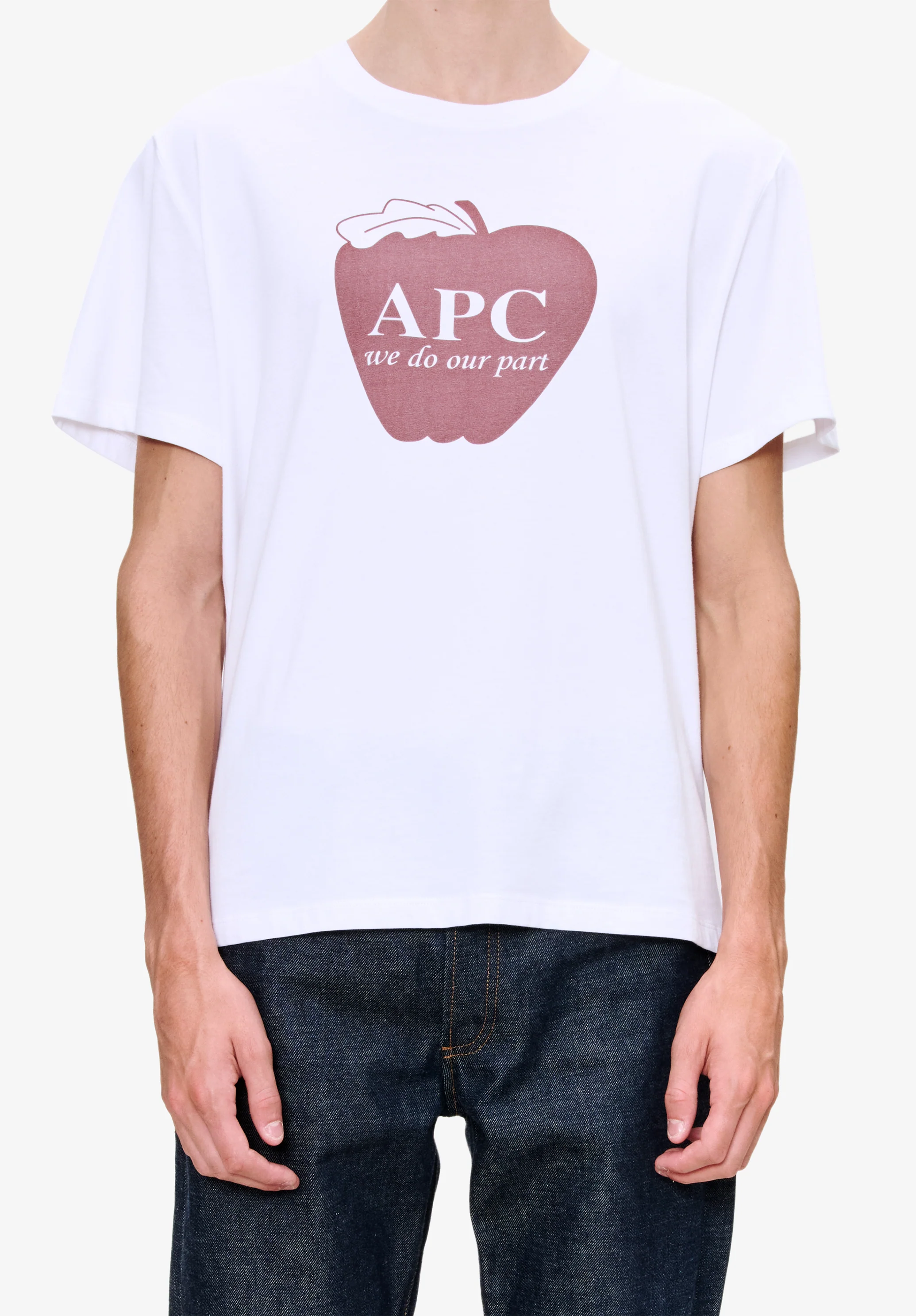 T-Shirt Pomme - Blanc