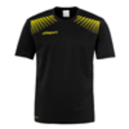 Camiseta de treino Goal em poliéster, preta/lima amarela, Uhlsport