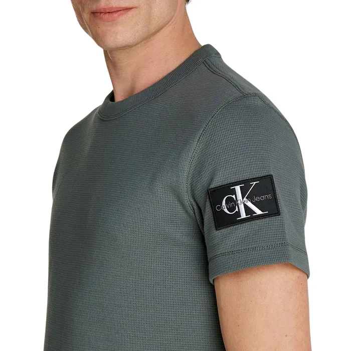 Calvin Klein Badge Waffle Shirt Heren