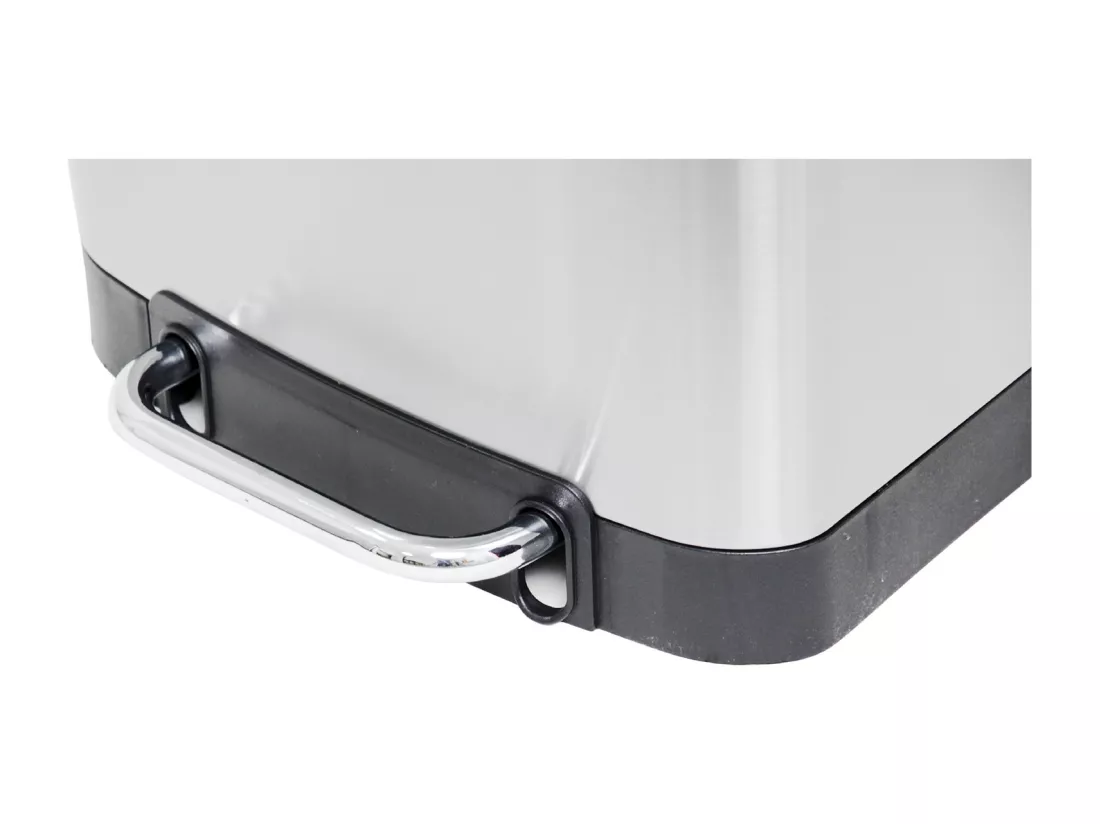 Poubelle de cuisine à pédale GREENWICH Argent Acier inoxydable 30 L