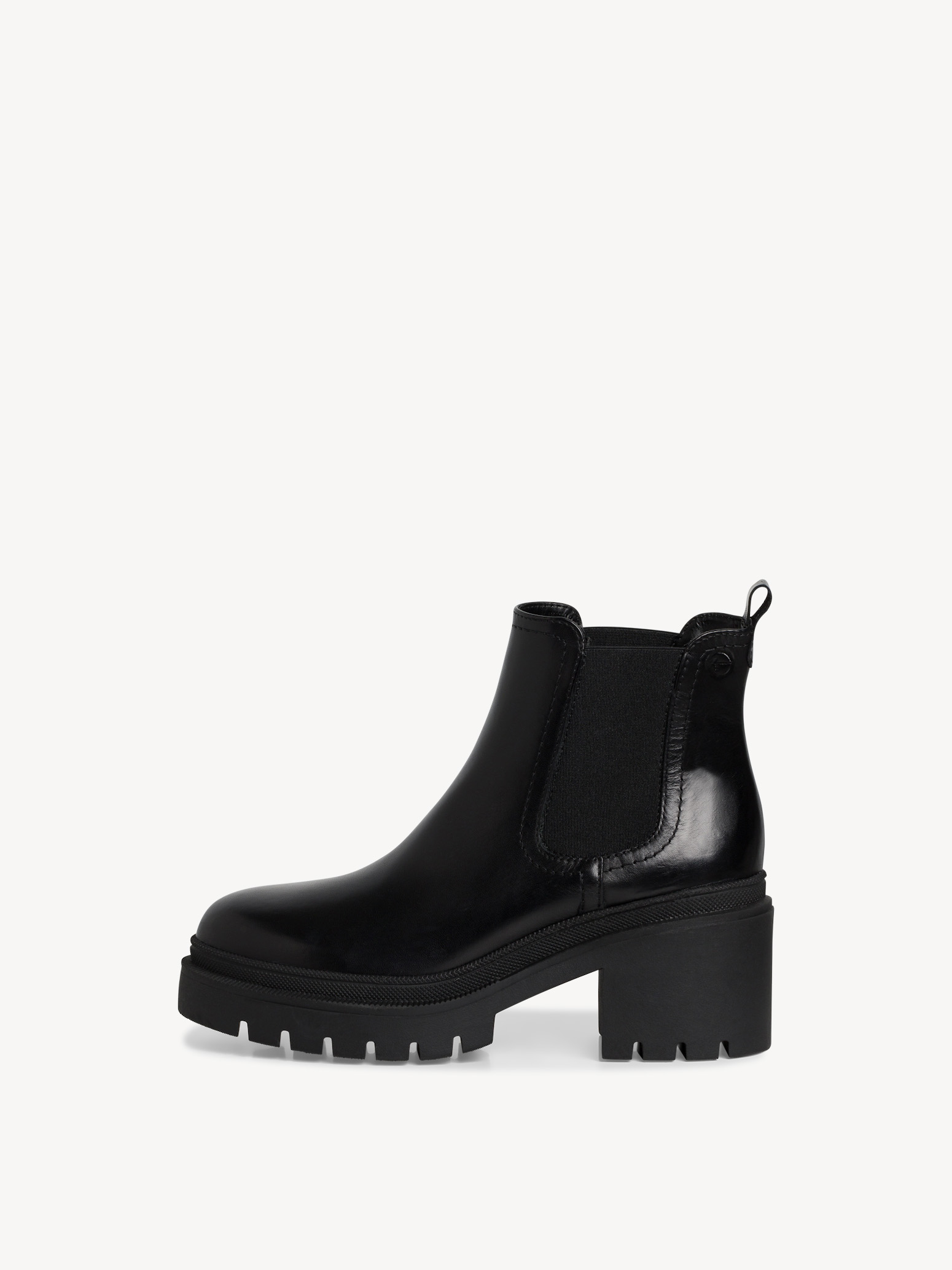Leren Chelseaboot - zwart