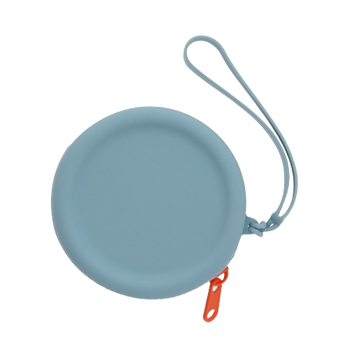 (Ø9cm) Silikon Hunde Training Futterbeutel Leckerli Tasche - Blau / Orange