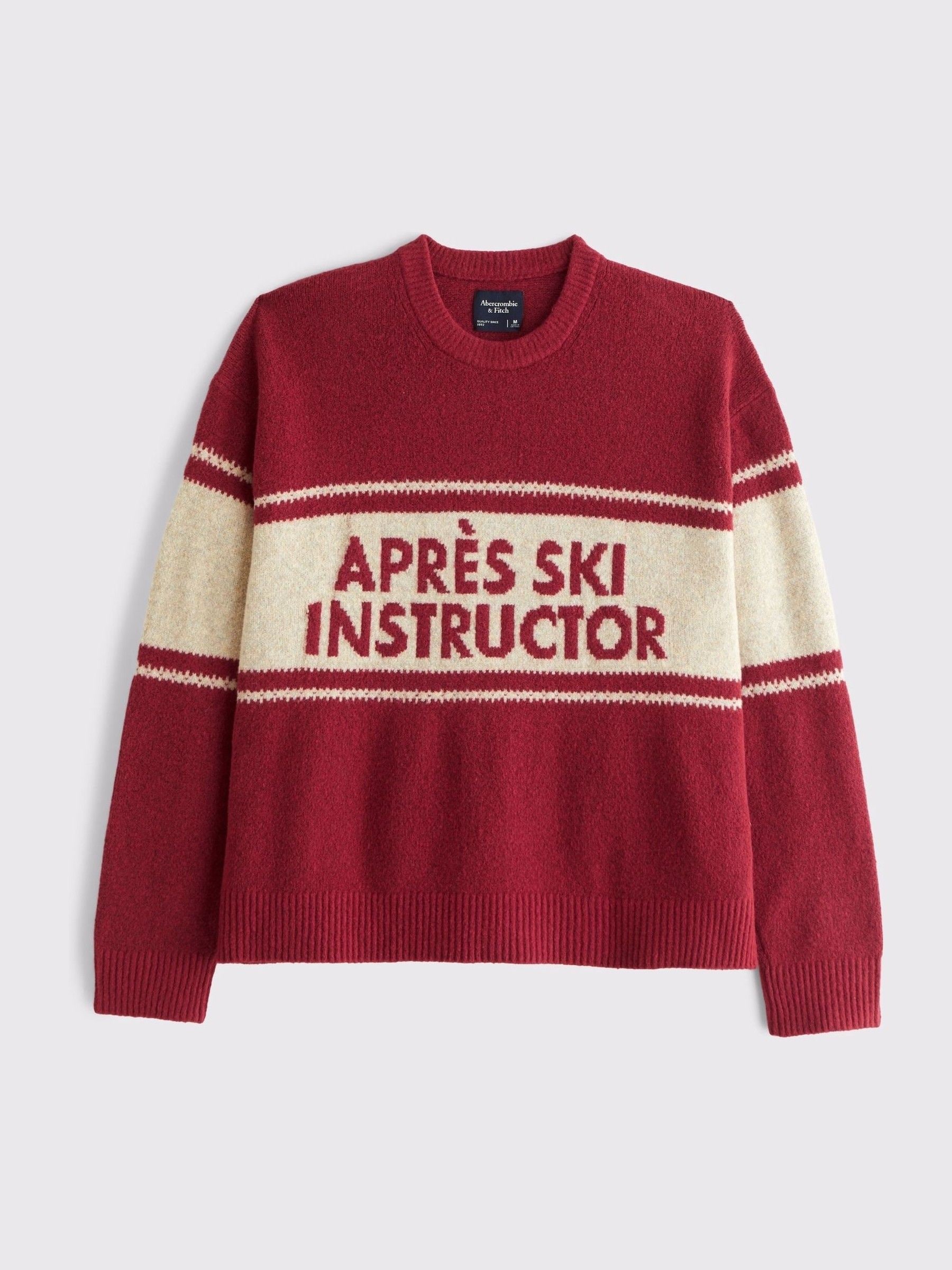 Donkergroen - Abercrombie & Fitch Christmas Novelty Graphic Crew Neck Sweatshirt