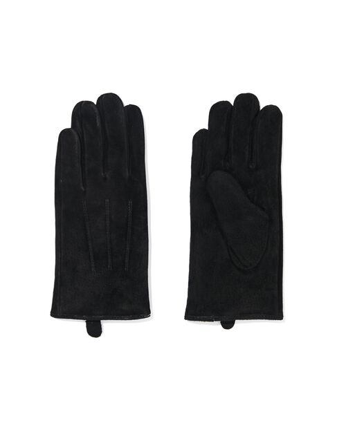 gants femme daim noir