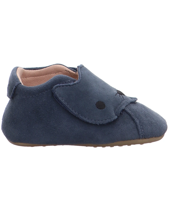 Krabbelschuhe PAPAGENO – KATZE in blau