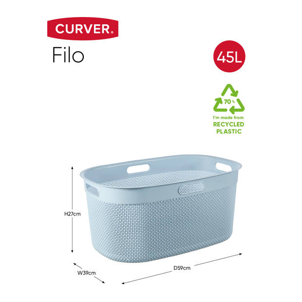 Curver Filo Wasmand 45L blauw