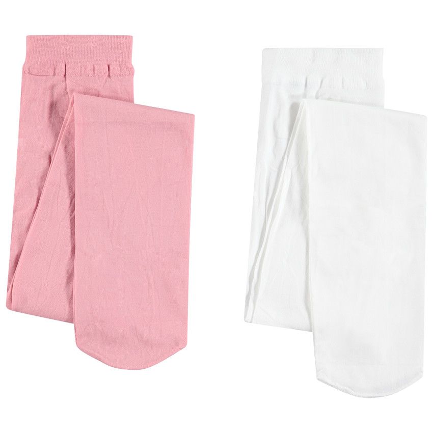Lot de 2 collants fins unis - Ecru