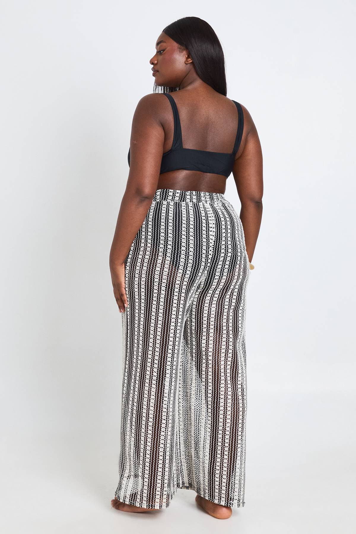 boohoo Pantalon De Plage Grande Taille Au Crochet