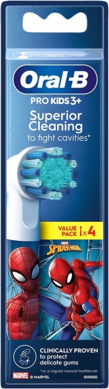 Oral-B Opzetborstel Kids Spiderman 4 Stuks