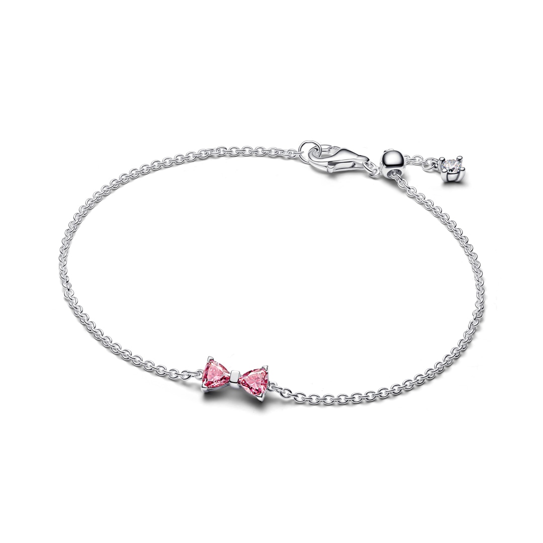 Pandora Timeless Schleife Kettenarmband Rosa 925 Silber