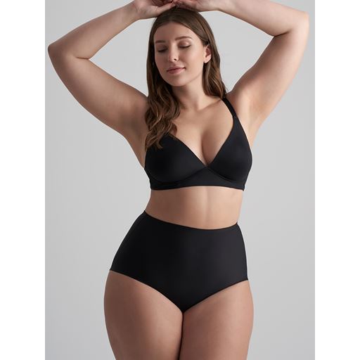 Bye Bra Sculpting Mid Waist Brief, Black, XL