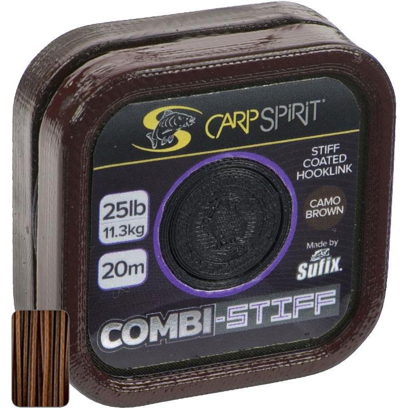 Tresse A Bas De Ligne Carp Spirit Combi Stiff Brown - 20M