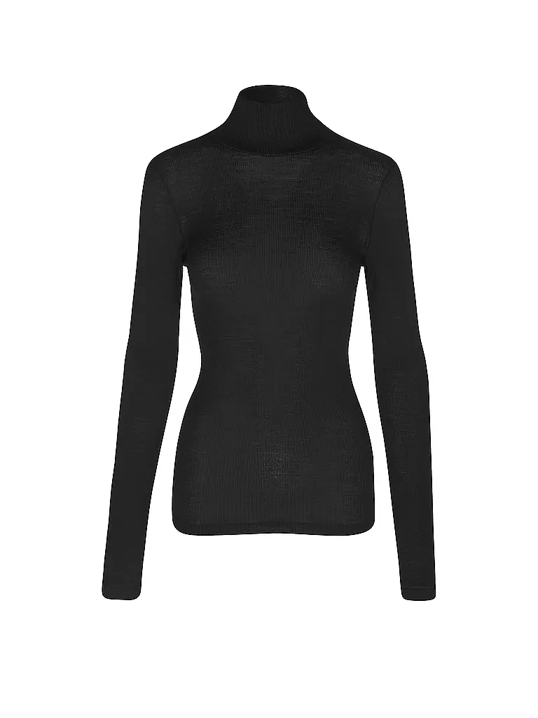MEY Langarmshirt WOOL LOVE schwarz schwarz