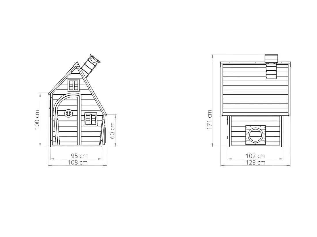 Maisonnette en bois pour enfants Fantasia 100 Naturel - Exit Toys