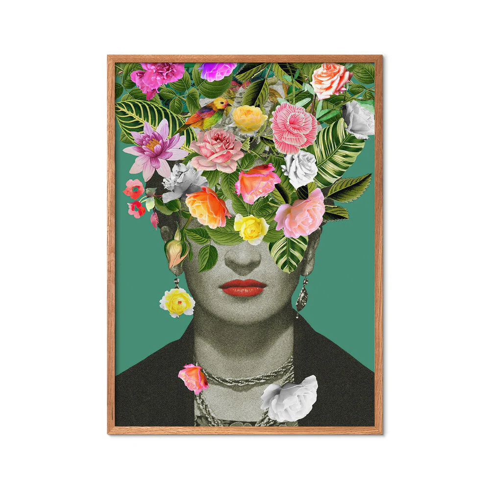Poster & Frame  Floral Frida plakat, A3 - Grøn