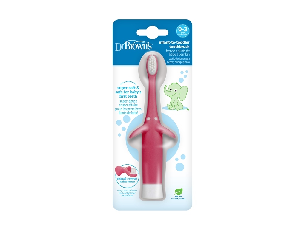 ESCOVA DENTES DR. BROWN'S ROSA 0-3A 1UN