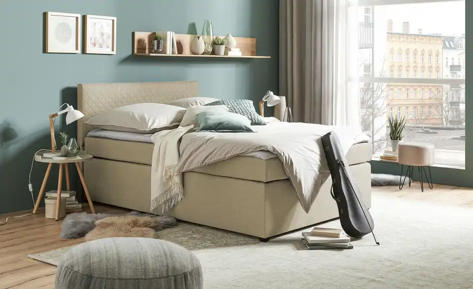 Boxspringbett Kety 140 cm Beige
