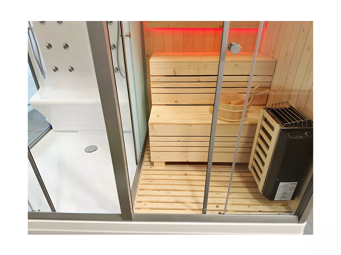 Combi Sauna Douche Hammam Boreal® SH220D - droite