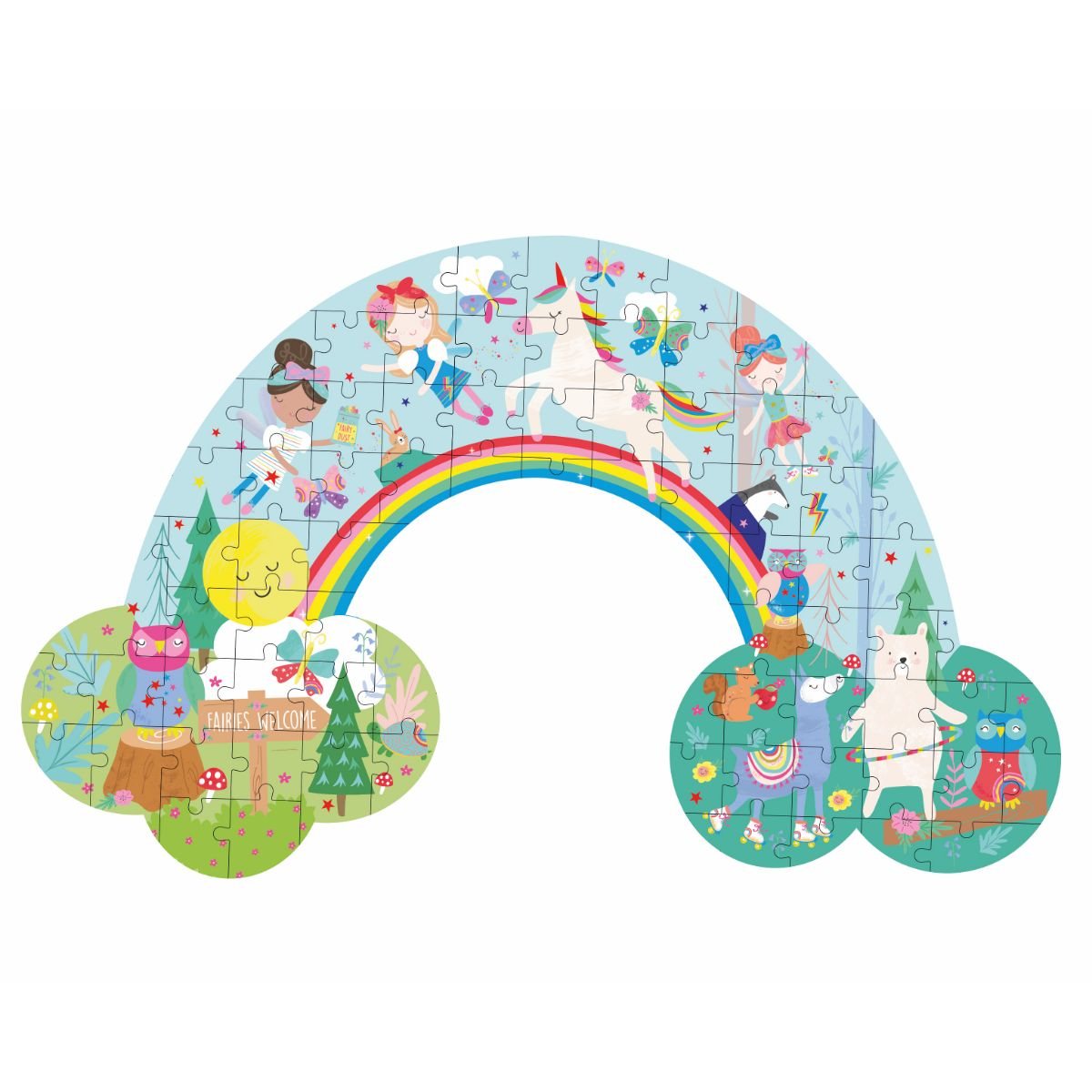Rainbow Fairy 80Pc Shaped Jigsaw