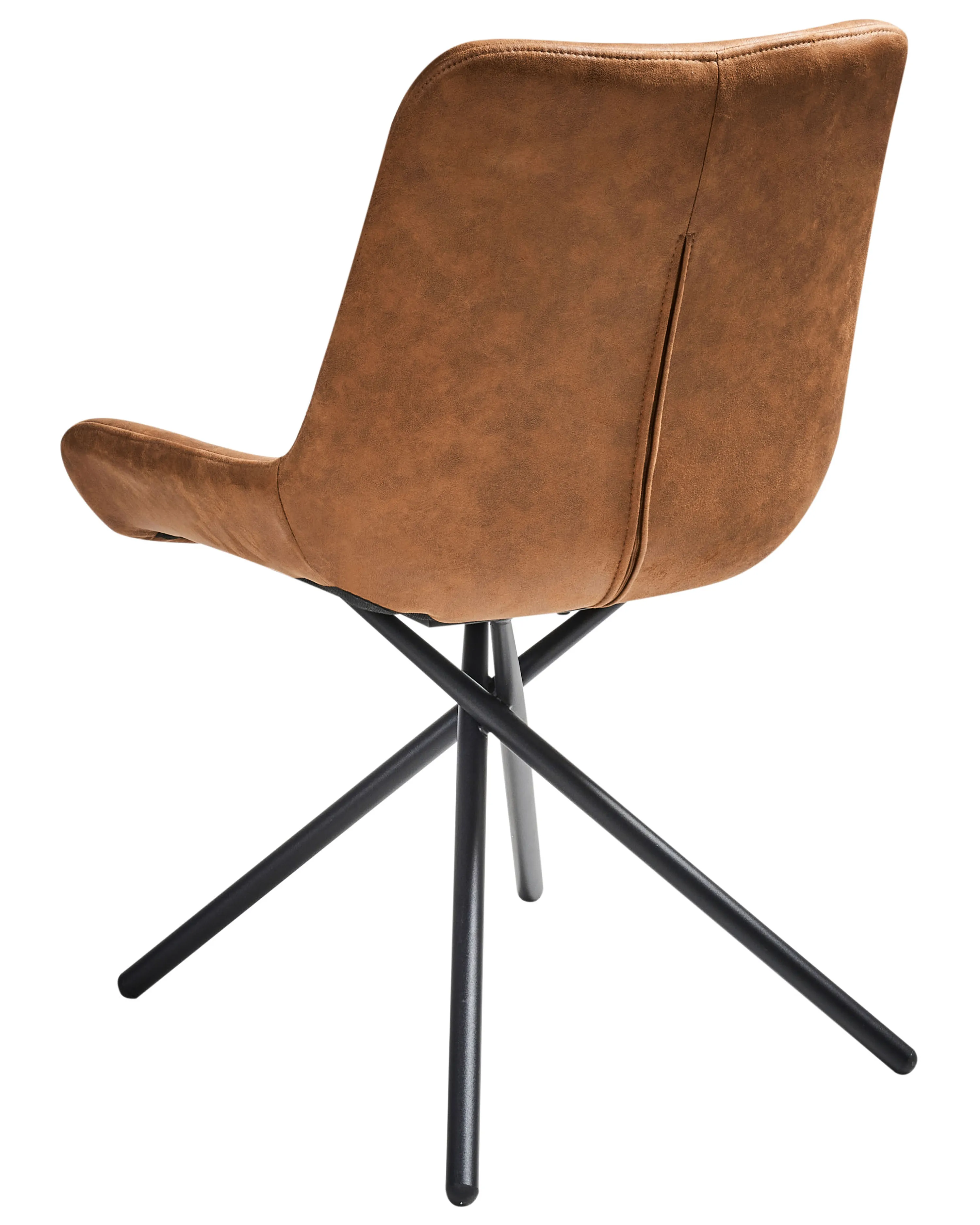 Set van 2 eetkamerstoelen HAILEY Kunstsuède Goudbruin