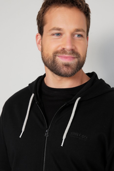 John F. Gee Hoodiejacke, zweifarbiger Langarm, bis 72/74