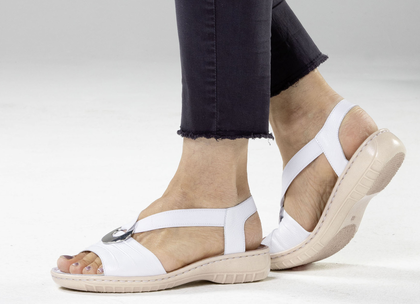 ELENA EDEN Sandale mit edlem Metallschmuck