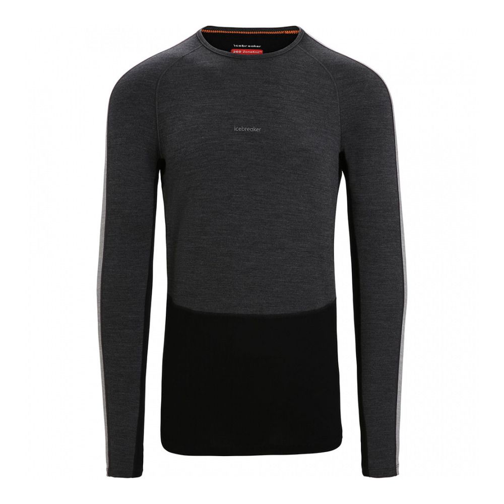 Icebreaker ZONEKNIT 260 - Sous-couche Homme jet hthr/blk/metro h/cb