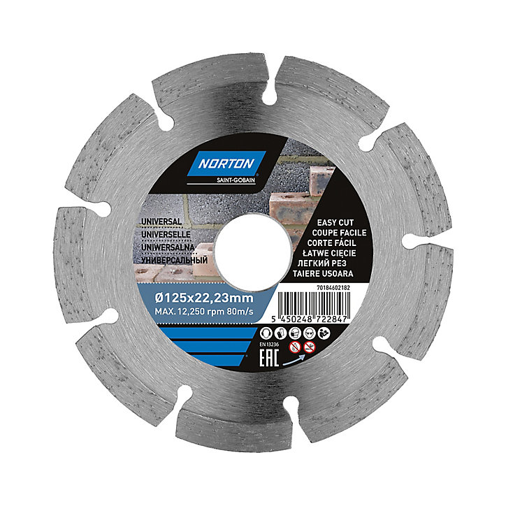 Disque diamant discontinu Norton 125x22,2 mm