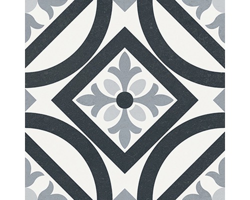 Porseleinen wand- en vloertegel Heritage taco zwart in 76 verschillende designs 16,5 x 16,5 cm