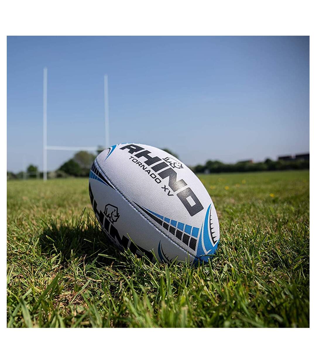 Rhino - Ballon de rugby TORNADO (Blanc) (Taille 5) - UTRD1453