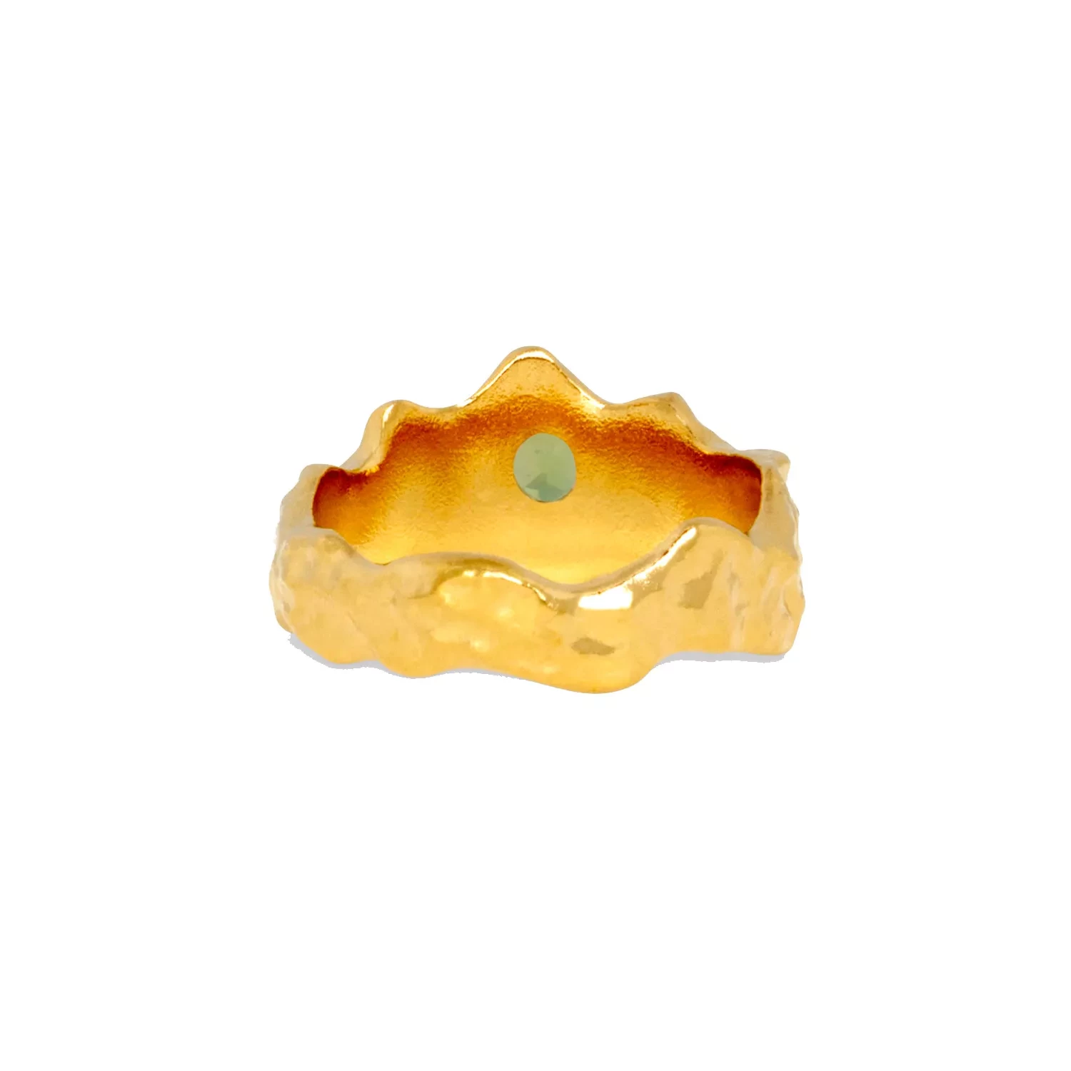 IX Studios Nora Green Ring 22 kt. Forgyldt Sølv DMN0342GRGD