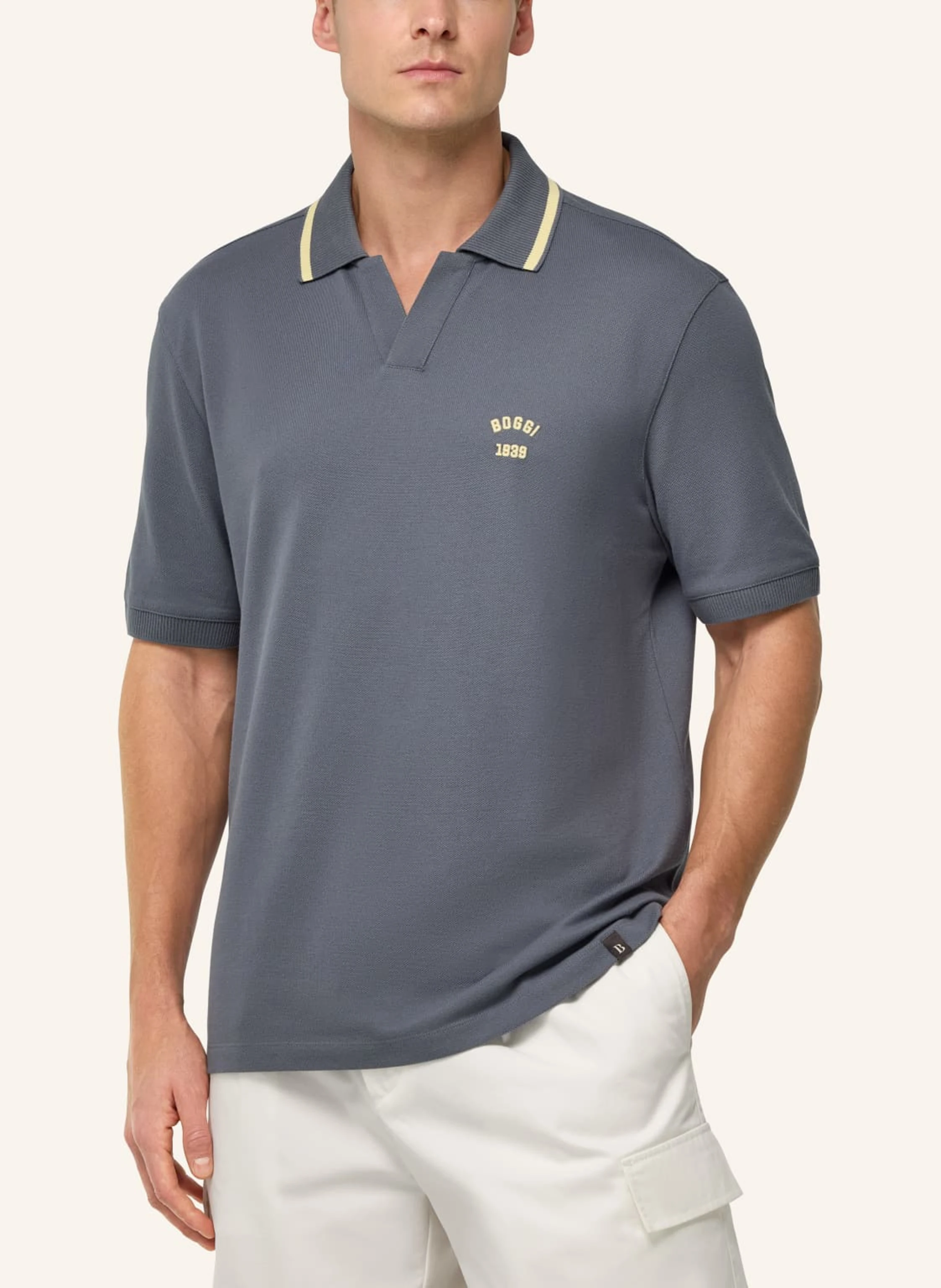 BOGGI MILANO Piqué-Poloshirt